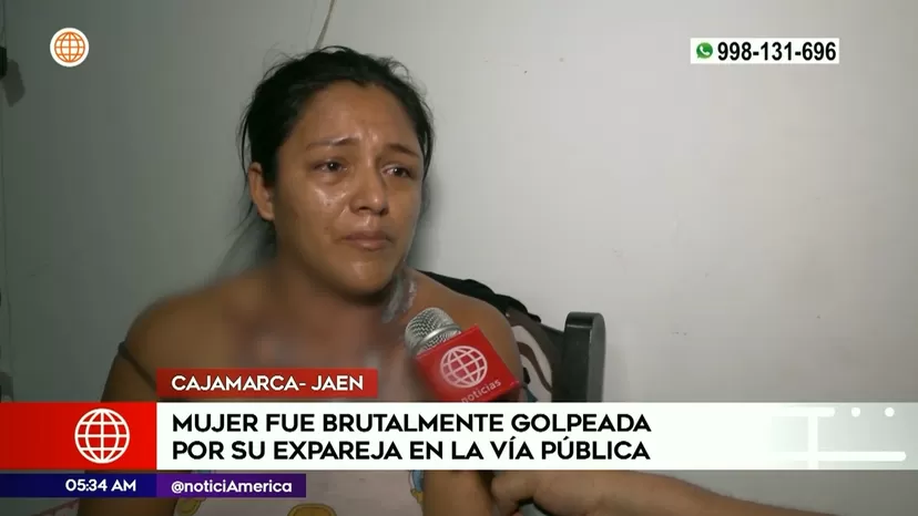 Cajamarca: Mujer fue brutalmente golpeada por su expareja frente a sus hijos