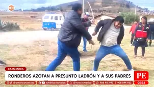 Ronderos azotan a joven acusado de robo y a sus padres en Cajamarca. Foto y video: América Noticias