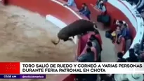 El toro saltó hacia la primera fila tras los burladeros donde había algunas personas. Foto: América Noticias