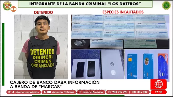 Cajero de banco daba información a banda de marcas en San Martín de Porres. Foto: América Noticias