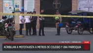 Callao: Acribillan a mototaxista cerca de colegio y parroquia