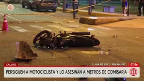 Asesinan a motociclista frente a comisaría en el Callao. Foto y video: AN