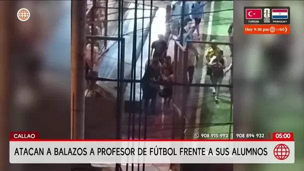 Atacan a balazos a pofesor de fútbol frente a sus alumnos. Foto: America Noticias