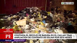 Acumulación de basura en el Callao. América Noticias