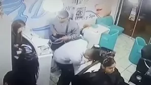 Video muestra robo a una peluquería. 