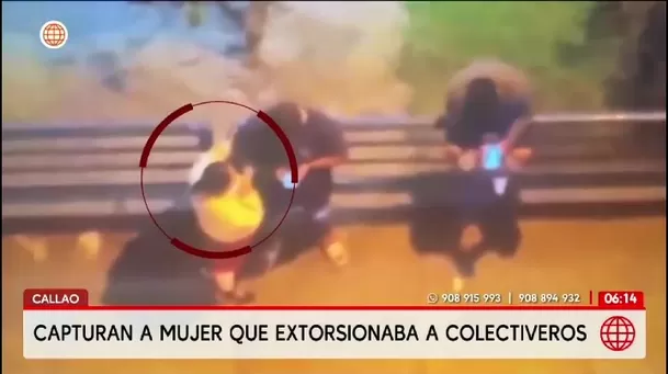 Detienen a extorsionadora de colectiveros en el Callao/ América Noticias Detienen a extorsionadora de colectiveros en el Callao/ América Noticias