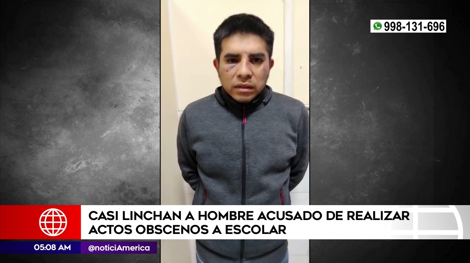 Hombre acusado de realizar actos obscenos a escolar en el Callao. Foto: América Noticias