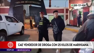 Cayó vendedor de droga en el Callao. Foto y video: América Noticias