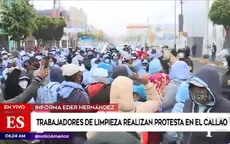 Callao: Decenas de trabajadores de limpieza realizan protesta tras despidos - Noticias de limpieza