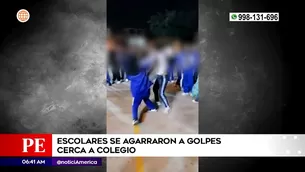 Pelea de escolares en el Callao. Foto y video: América Noticias