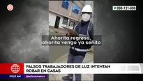 Delincuentes se hacen pasar por trabajadores de luz para robar en casas. Foto y video: América Noticias