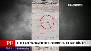 Cadáver en el río Rímac. Foto y video: América Noticias