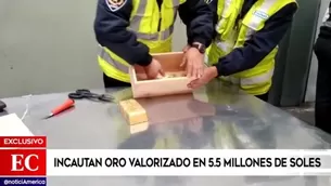 En lo que va del año, se han incautado 222 kilos de oro. Video: América Noticias