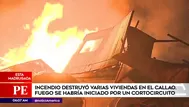 Callao: incendio consumió tres viviendas en Puerto Nuevo