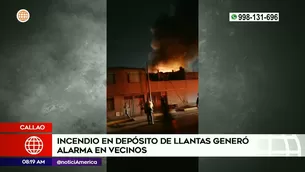 Incendio en almacén de llantas | Video: América Noticias