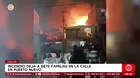 Callao: Incendio en Puerto Nuevo deja siete familias damnificadas