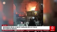 Callao: Incendio en Puerto Nuevo deja siete familias damnificadas