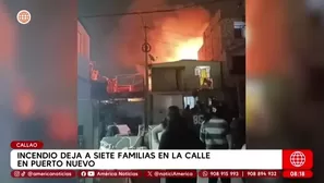 Callao: Siete familias pierden sus casas por incendio en Puerto Nuevo. Foto y video: AN