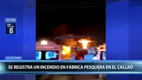 Un gran incendio se desató en la empresa pesquera 