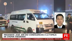 José Jerí dio condolencias a la familia de chofer asesinado en el Callao. Foto y video: América Noticias