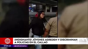 Mujer insultó a policías en el Callao.