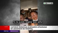 Personas atrapadas en ascensor de hospital. Foto y video: América Noticias