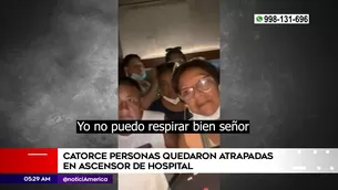 Personas atrapadas en ascensor de hospital. Foto y video: América Noticias