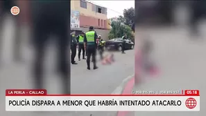 Policía dispara a menor de 17 años tras intento de ataque. Foto y video: América Noticias
