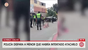 Policía dispara a menor de 17 años tras intento de ataque. Foto y video: América Noticias