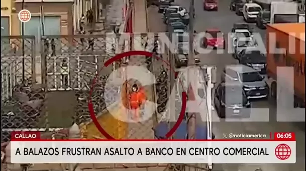 Callao: Frustran a balazos asalto a Banco de la Nación en centro comercial/ América Noticias