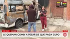 Callao: Queman combi pese a que dueño paga cupo