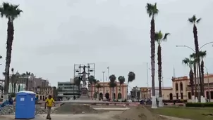 La Municipalidad del Callao lleva a cabo la obra de remodelación de la plaza principal del distrito Miguel Grau. / Video: Canal N