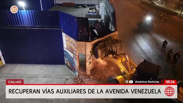 Callao recupera vía en la avenida República de Venezuela. Foto: América Noticias Callao recupera vía en la avenida República de Venezuela. Foto: América Noticias