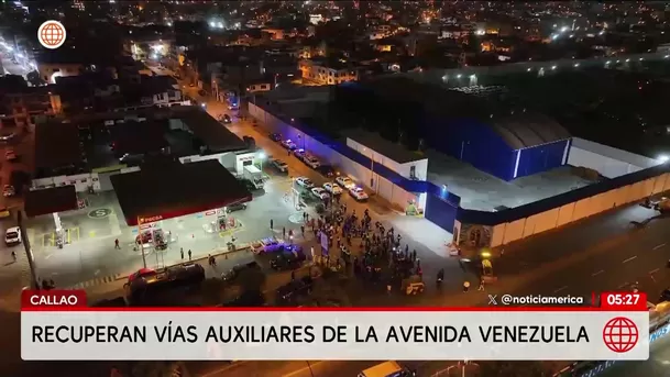 Callao recupera vía en la avenida República de Venezuela. Foto: América Noticias Callao recupera vía en la avenida República de Venezuela. Foto: América Noticias