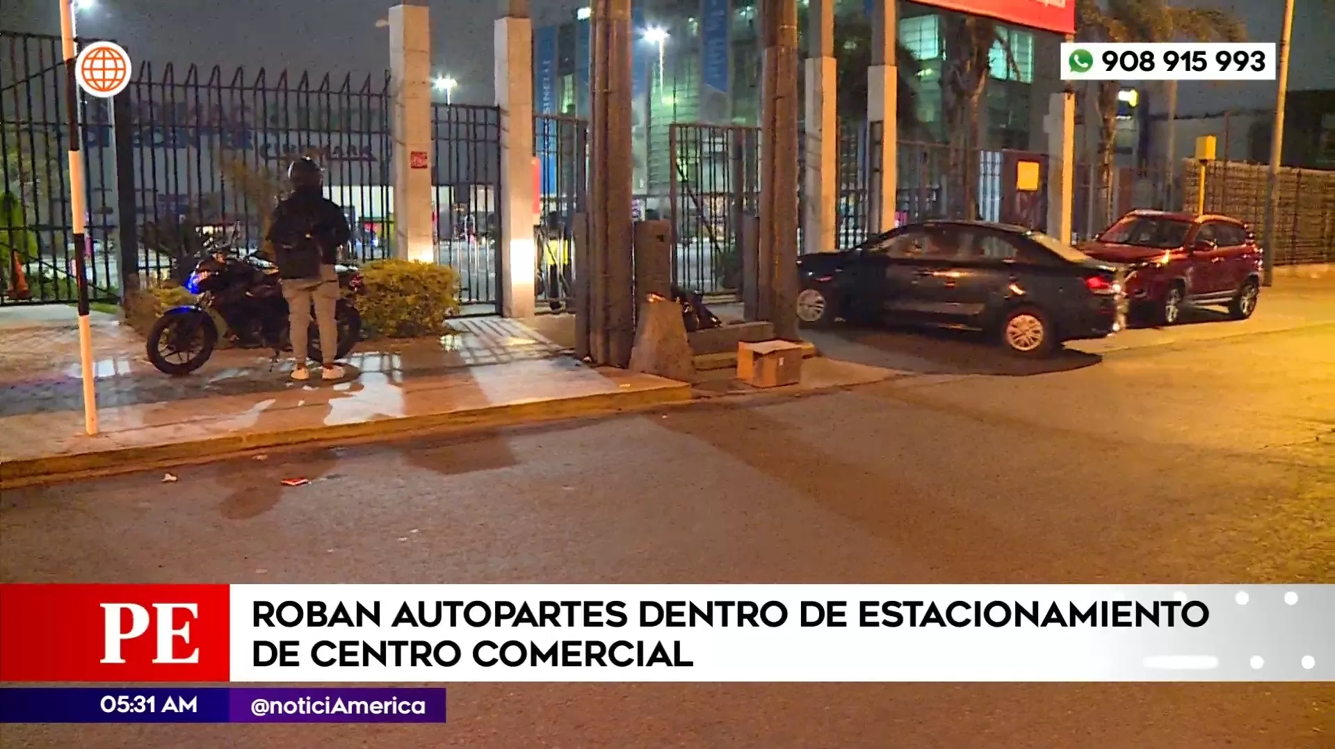 Robo de autopartes en centro comercial del Callao. Foto: América Noticias