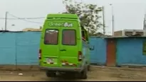 Vehículo de la empresa Green Bus. Foto: captura de TV/Canal N