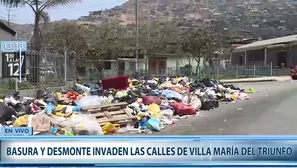 Villa María del Triunfo llena de basura. Foto: captura de TV