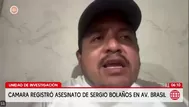 Cámara registró el asesinato de Sergio Bolaños en la Av. Brasil