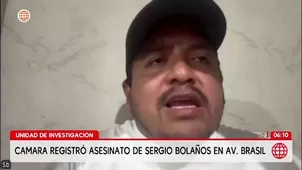 Cámara capta asesinato de Sergio Bolaños en avenida Brasil/ Unidad de Investigación