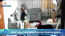 Cámaras captan a niñera maltratando a un bebé de 7 meses/ Video y Foto: América TV