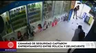 Cámaras de seguridad captaron enfrentamiento entre policía y delincuente