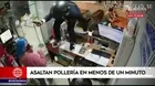 Cámaras de seguridad registraron el asalto de una pollería