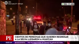 Caminantes siguen su camino hacia la región San Martín. América Noticias