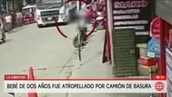 Camión de basura atropelló a bebé de dos años en La Libertad