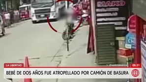 Camión de basura atropella a bebé de dos años en La Libertad. Foto y video: América Noticias