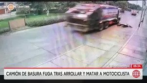 Camión de basura mata a motociclista en Los Olivos. Foto y video: América Noticias