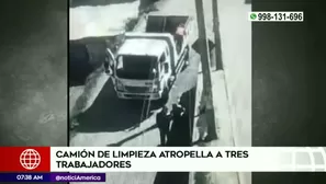 La cámara de seguridad captó cuando los obreros / Video: América Noticias