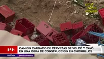 Camión se volcó en construcción en el Callao. América Noticias