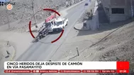 Camión se despista en Pasamayito y deja heridos en Jicamarca