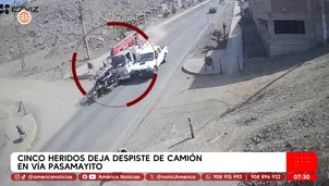 Camión se despista en Pasamayito y deja cinco heridos en Jicamarca. Foto y video: América Noticias